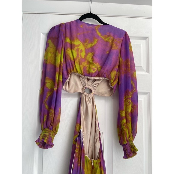 Delfi Selena Cut-Out Chiffon Maxi Dress Large - Picture 8 of 11